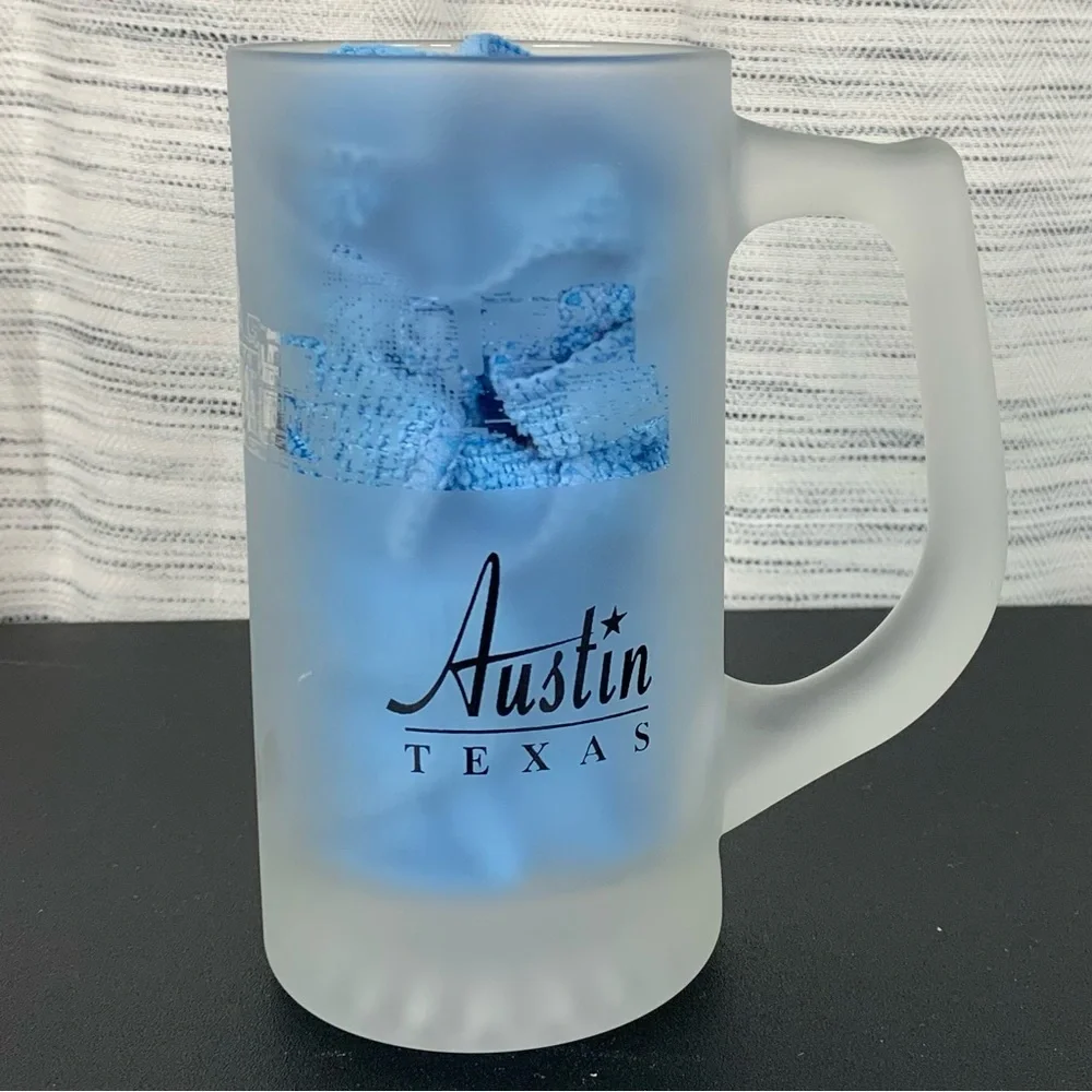 Austin, Texas souvenir frosted beer mug.
